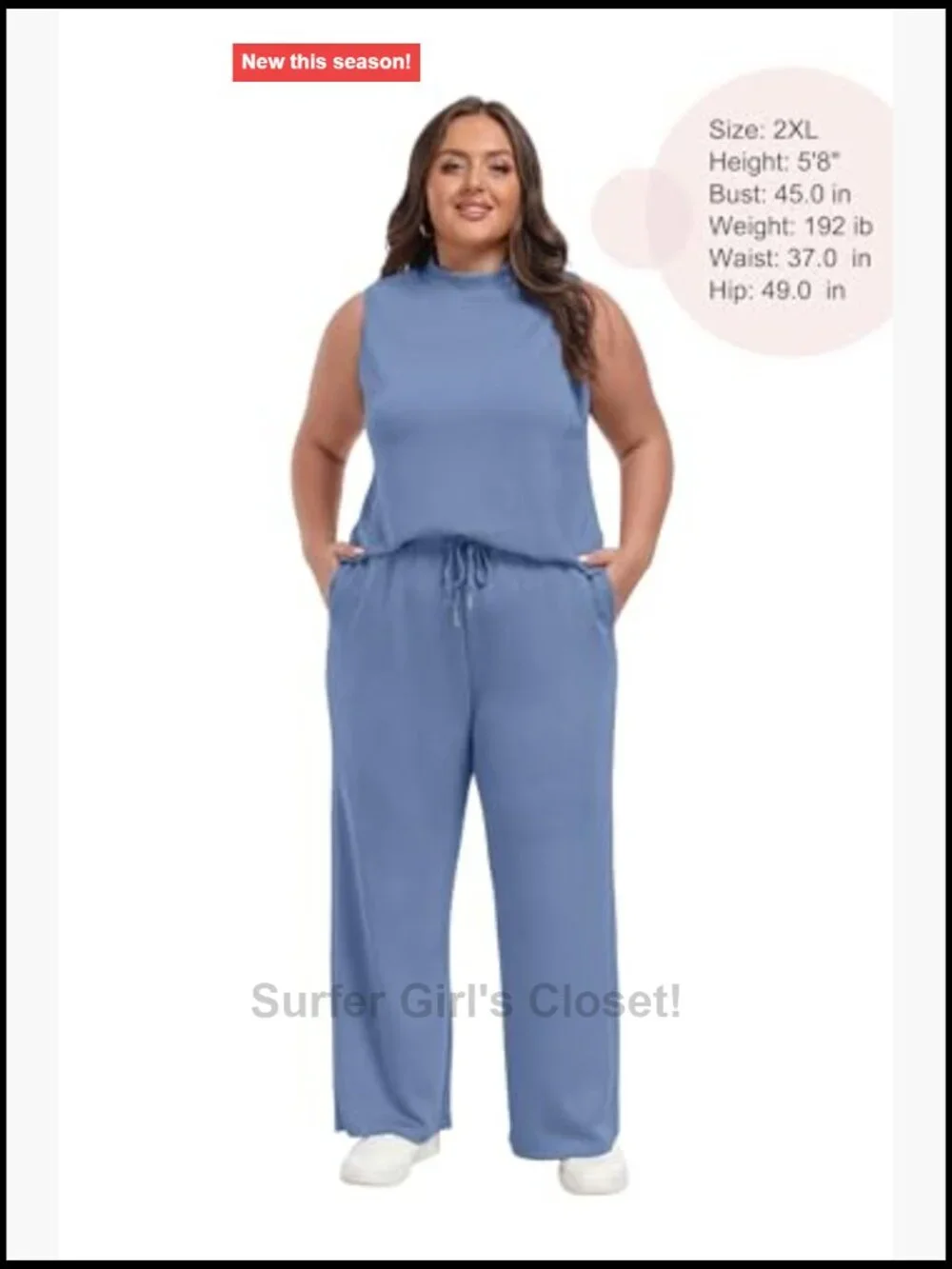 Mock Neck Sleeveless Crop Top & Wide Leg Pants Lounge Set